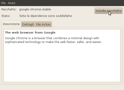 Installazione di Google Chrome